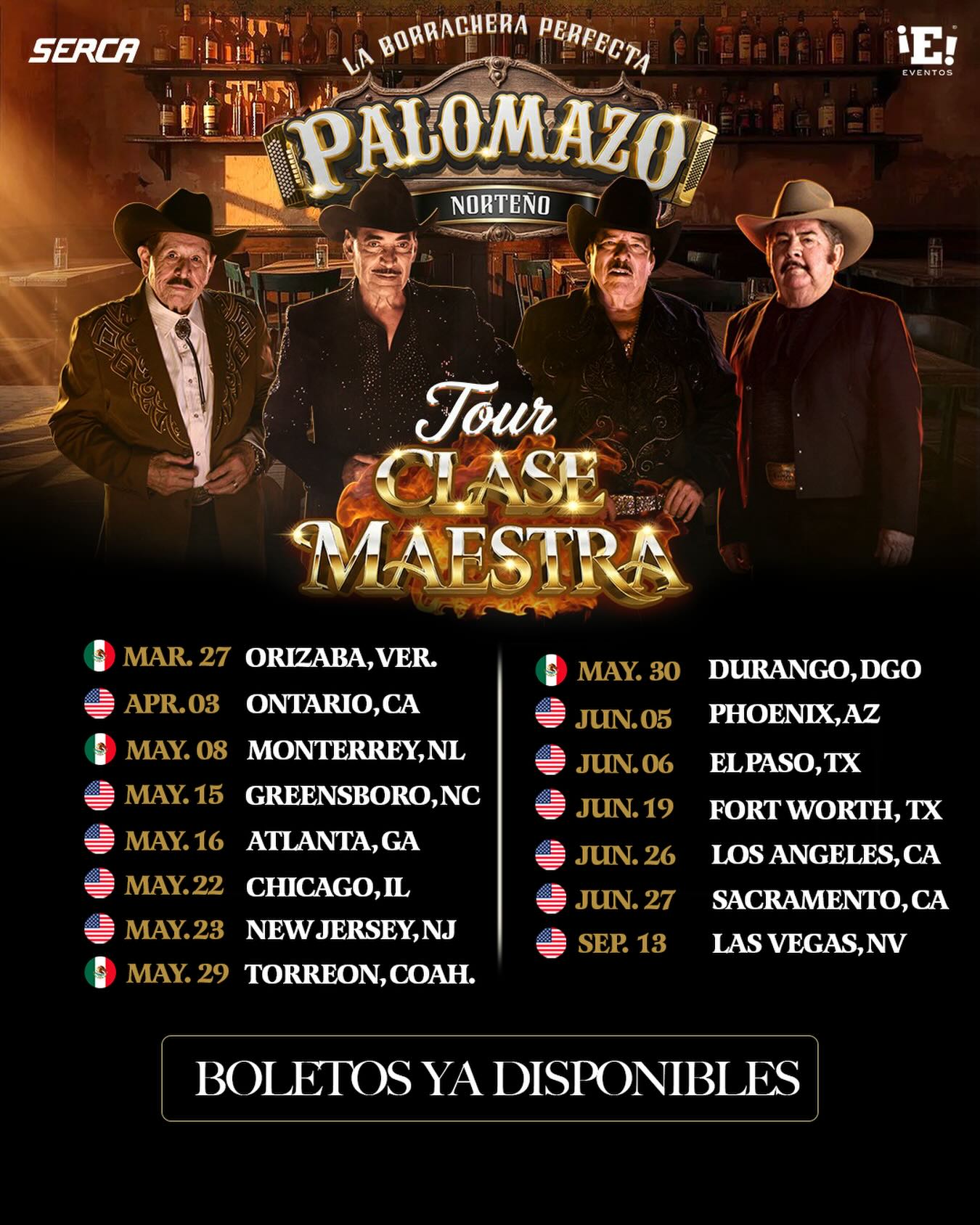 Palomazo Norteño Tour Clase Maestra Tour Poster 2026